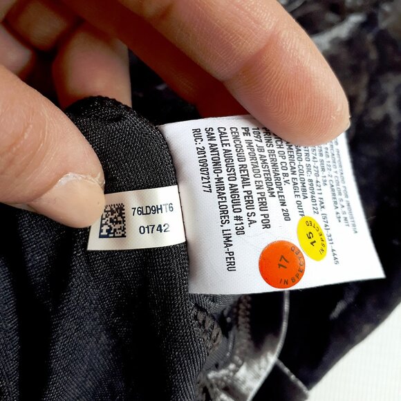 AMERICAN EAGLE Velvet Camisole Top in Deep Midnight Violet with Silver Sheen - Picture 16 of 16